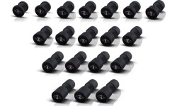 Rubber Dumbbells Marbo Sport: Gumuotas hantelis Marbo - 27,5 kg, juodas