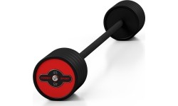 Rubber Dumbbells Marbo Sport: Fiksuoto svorio gumuotas grifas Marbo Sport, 45kg, raudonas