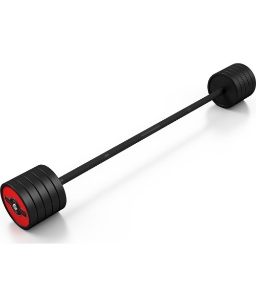 Rubber Dumbbells Marbo Sport: Fiksuoto svorio gumuotas grifas Marbo Sport, 45kg, raudonas