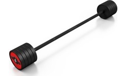 Rubber Dumbbells Marbo Sport: Fiksuoto svorio gumuotas grifas Marbo Sport, 45kg, raudonas