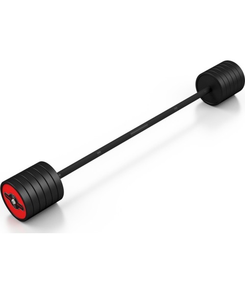 Rubber Dumbbells Marbo Sport: Fiksuoto svorio gumuotas grifas Marbo Sport, 55kg, raudonas