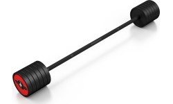Rubber Dumbbells Marbo Sport: Fiksuoto svorio gumuotas grifas Marbo Sport, 55kg, raudonas
