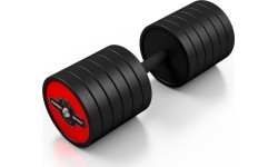 Rubber Dumbbells Marbo Sport: Gumuotas hantelis Marbo Sport, raudonas, 47,5 kg