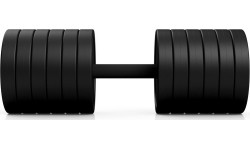 Rubber Dumbbells Marbo Sport: Gumuotas hantelis Marbo Sport, raudonas, 47,5 kg