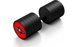 Rubber Dumbbells Marbo Sport: Gumuotas hantelis Marbo Sport, raudonas, 45 kg