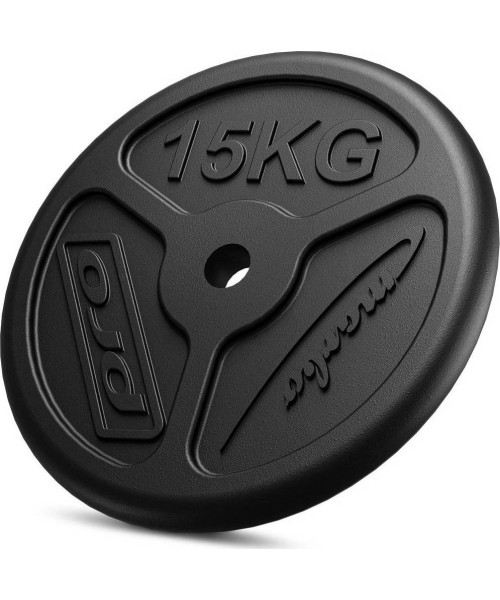 30 mm - Plieniniai svoriai Marbo Sport: Ketaus svorių komplektas Marbo, 60kg / 2x15kg + 2x10kg + 2x5kg