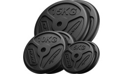 30 mm - Plieniniai svoriai Marbo Sport: Ketaus svorių komplektas Marbo, 60kg / 2x15kg + 2x10kg + 2x5kg
