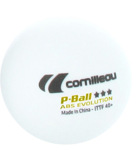 Stalo teniso kamuoliukai Cornilleau: Cornilleau P-Ball ABS Evolution 3*** White x3