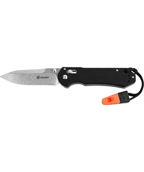 Hunting and Survival Knives Ganzo / Firebird: "Ganzo" sulankstomas peilis G7452-BK-WS su švilpuku