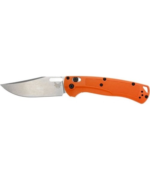 Medžiokliniai ir išgyvenimo peiliai Benchmade: Peilis Benchmade 15535 Taggedout, CPM-154, Orange Grivory