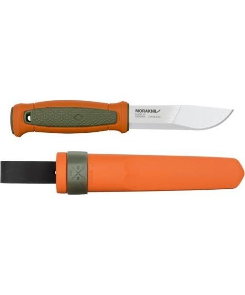 Hunting and Survival Knives Morakniv: Morakniv Kansbol Medžioklinis peilis alyvuogių ir oranžinės spalvos nerūdijantis plienas