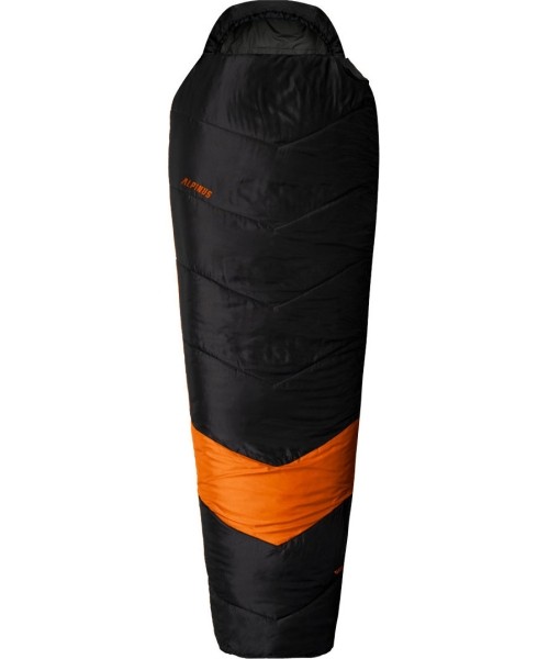 Sleeping Bags : Alpinus Classic 1050 miegmaišis juodos ir oranžinės spalvos, skirtas kairiarankiams