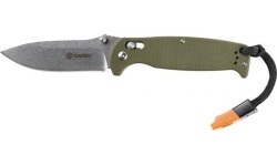 Medžiokliniai ir išgyvenimo peiliai Ganzo / Firebird: Ganzo G7412-GR-WS sulankstomas peilis su švilpuku