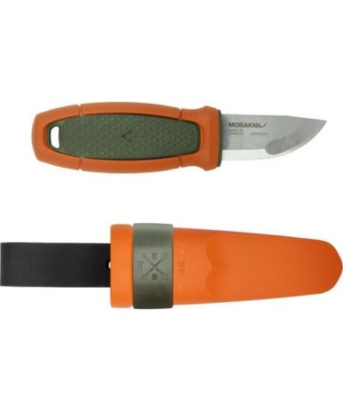 Hunting and Survival Knives Morakniv: Morakniv Eldris peilis su diržo kilpa alyvuogių ir oranžinės spalvos nerūdijantis plienas