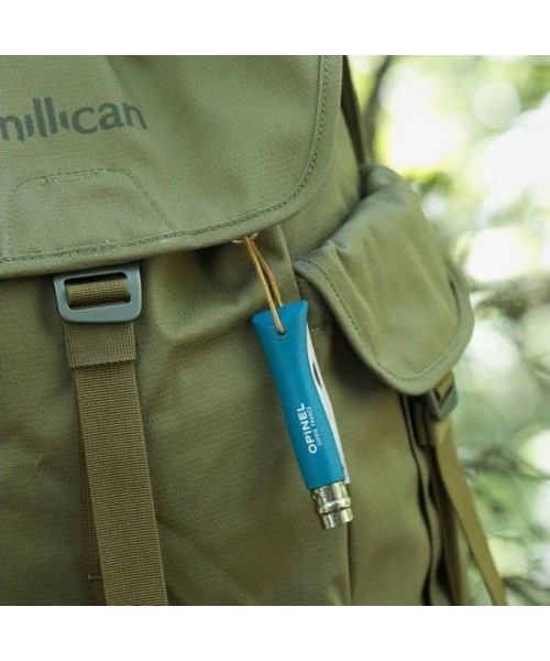 Medžiokliniai ir išgyvenimo peiliai Opinel: Opinel Colorama 06 inox turkio spalvos peilis su dirželiu