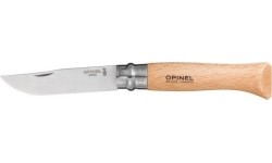Medžiokliniai ir išgyvenimo peiliai Opinel: Peilis Opinel 9, Inox nerūdijantis plienas, buko medienos