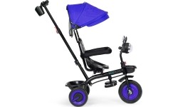 Children's Scooters Eco Toys: Kūdikių triratukas vežimėlis 3in1 su pasukama sėdyne su stogeliu mėlyna ECOTOYS