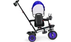 Children's Scooters Eco Toys: Kūdikių triratukas vežimėlis 3in1 su pasukama sėdyne su stogeliu mėlyna ECOTOYS