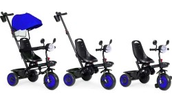 Children's Scooters Eco Toys: Kūdikių triratukas vežimėlis 3in1 su pasukama sėdyne su stogeliu mėlyna ECOTOYS