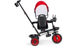 Children's Scooters Eco Toys: Kūdikių triratukas vežimėlis 3in1 su pasukama sėdyne su stogeliu raudonas ECOTOYS