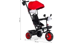 Children's Scooters Eco Toys: Kūdikių triratukas vežimėlis 3in1 su pasukama sėdyne su stogeliu raudonas ECOTOYS