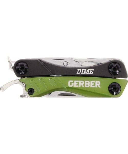Multifunction Tools and Knives : Daugiafunkcinis įrankis Gerber Dime, žalias