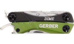 Multifunction Tools and Knives : Daugiafunkcinis įrankis Gerber Dime, žalias