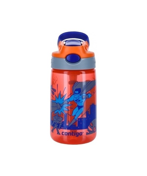 Gertuvės ir puodeliai Contigo: Vaikiška gertuvė Contigo Gizmo Flip, 420ml, nektarinai-superherojus