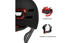 Gloves & Helmets & Accessories Beaster: Šalmas Beaster BS51BL, dydis M, baltas, su LED lemputėmis