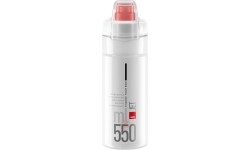 Gertuvės ir puodeliai Elite: Gertuvė Elite Jet Plus Clear, skaidri/raudona, 550ml