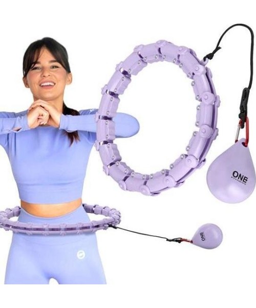 Lankai sukimui One Fitness: OHA02 HULA HOP VIOLETINĖ SU SVORIU ONE FITNESS