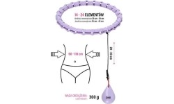Weight Hoops One Fitness: OHA02 HULA HOP VIOLETINĖ SU SVORIU ONE FITNESS