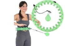 Weight Hoops HMS: HHW01 ŽALIOS SPALVOS HULA HOOP LANKAS SU SVORIU HMS