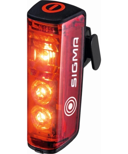 Aksesuarai bei priedai dviračiams : Galinė lempa Sigma Blaze RL LED Flash + Brake Light USB