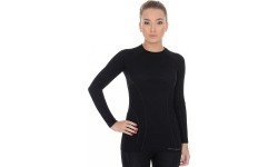 Long-Sleeved Shirts Brubeck: Brubeck Palaidinė Moterims Active Wool Black