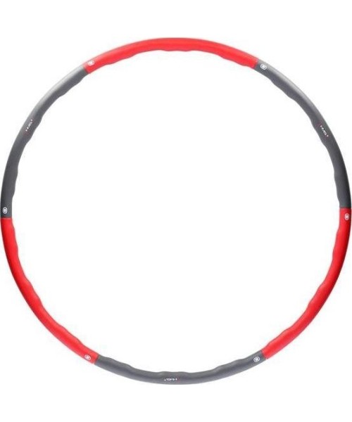 Weight Hoops HMS: Išrenkamas lankas lieknėjimui HMS HHP002, raudonas-pilkas, 100 cm