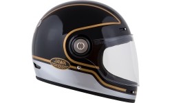 Full Face Helmets Cassida: Motociklininko šalmas "Cassida Fibre Jawa Sport" juodas/ sidabrinis/ auksinis