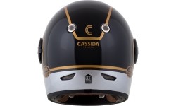 Full Face Helmets Cassida: Motociklininko šalmas "Cassida Fibre Jawa Sport" juodas/ sidabrinis/ auksinis