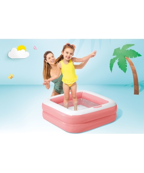Vaikų baseinai Intex: Pripučiamas vaikiškas baseinas 57100 Šviesiai rožinis - INTEX