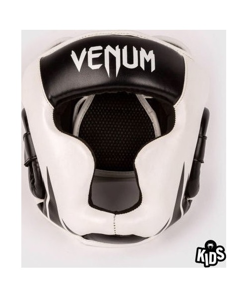 Boxing Helmets Venum: "Venum Challenger" vaikiški galvos apdangalai - juodi/balti