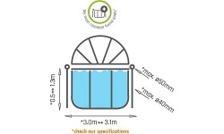 Towables Jobe Exit: Stogelis baseinui EXIT ø300 cm - apvalus