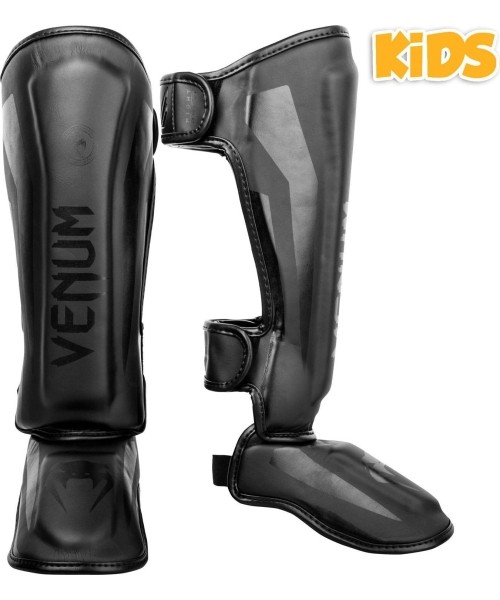 Kojų ir blauzdų apsaugos Venum: Apsaugos kojoms Venum Elite Kids Exclusive - Black/Black