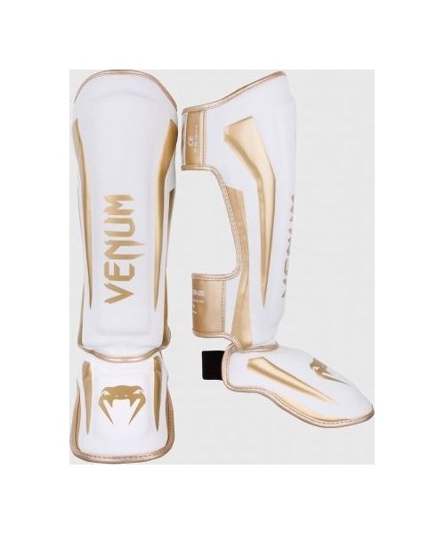 Leg Protection Venum: Apsaugos kojoms Venum Elite Standup - White/Gold