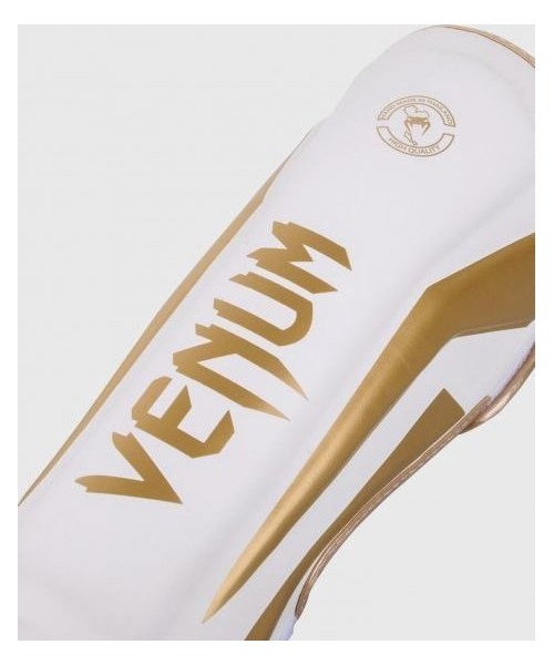 Leg Protection Venum: Apsaugos kojoms Venum Elite Standup - White/Gold