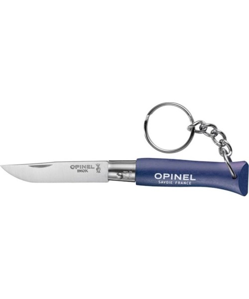 Medžiokliniai ir išgyvenimo peiliai Opinel: Peilis Opinel Colorama 04 Inox Grab, mėlynas