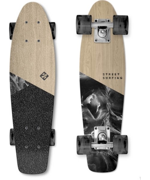 Penny Boards Street Surfing: Mini riedlentė Street Surfing Beach Board Wood Dimension 22.5”