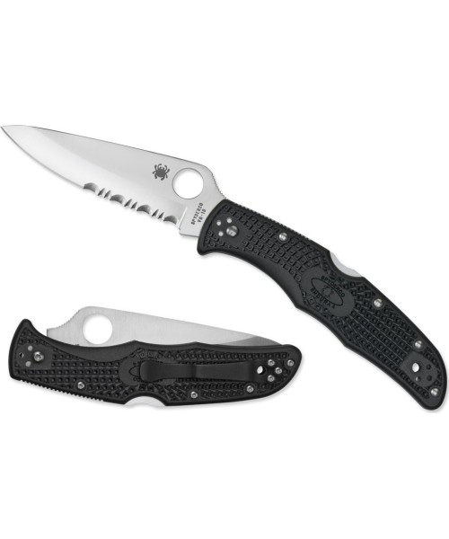 Hunting and Survival Knives Spyderco, Inc.: Sulankstomas peilis Spyderco C10PSBK Endura 4, juodas