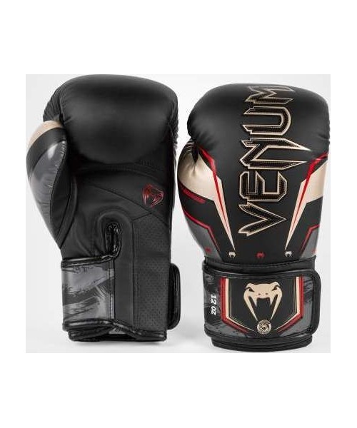 Boxing Gloves Venum: "Venum Elite Evo" bokso pirštinės - juodos/auksinės/raudonos