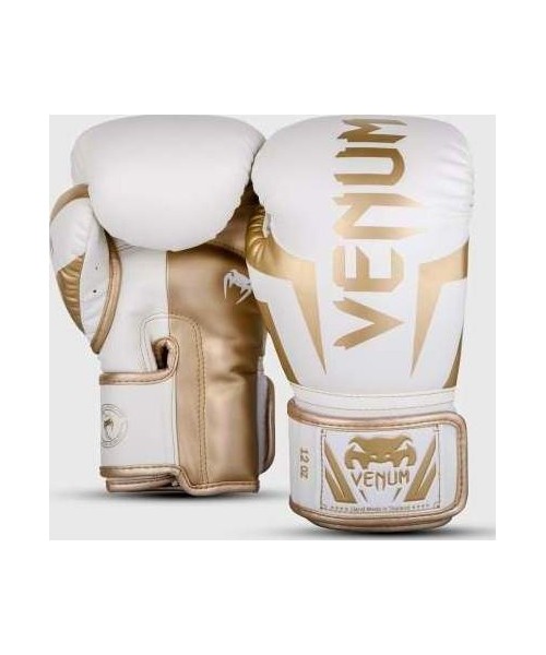 Boxing Gloves Venum: "Venum Elite" bokso pirštinės - baltos/auksinės