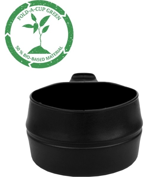 Gertuvės ir puodeliai MIL-TEC: BLACK FOLD-A-CUP® ′GREEN′ COLLAPSIBLE CUP 200 ML